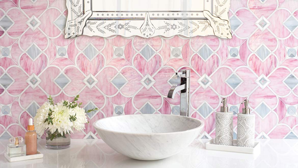 08  SW 1223 Product Gallery Pink Stone and Tile: Ville Lumière (Sacré Coeur) by Caroline Beaupère and New Ravenna