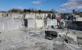 New England Stone's Jet Mist granite site in Rapidan, VA