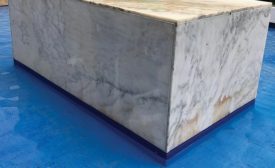 Marble restoration by Matt LoGiudice of Dynamic Stone Care LLC