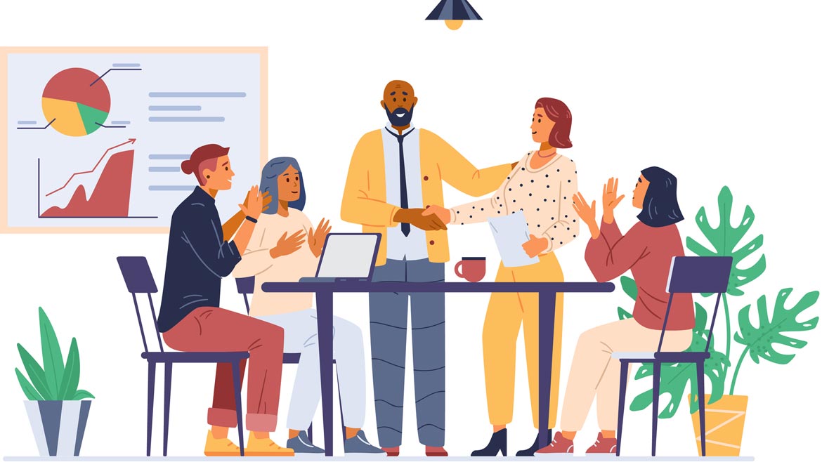 Cartoon Sketch Depicting Company Culture