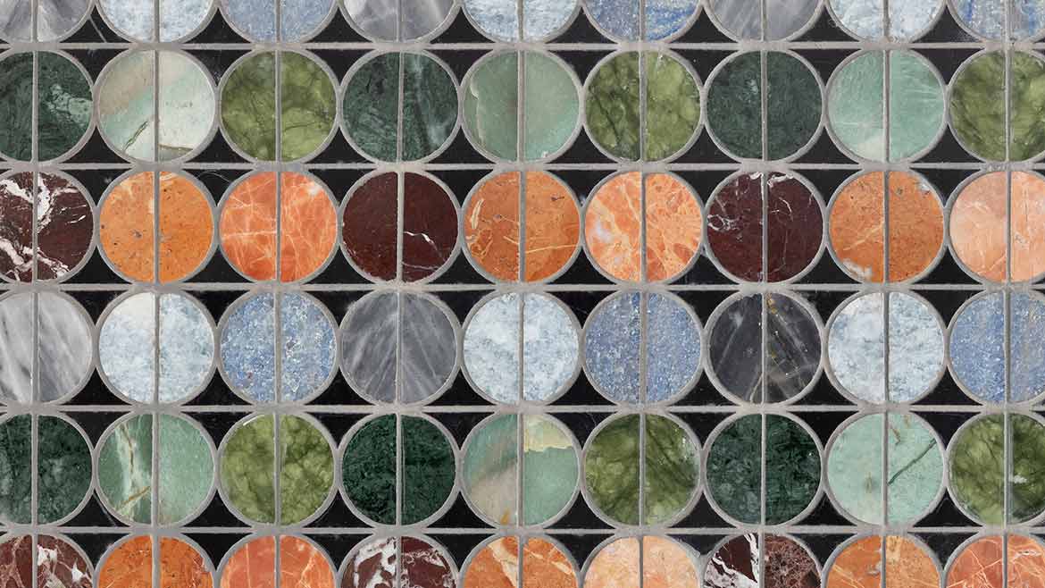 CSTD 2023 Spring Product Gallery: Micro Moons Mosaics by Artistic Tile
