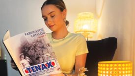 Madison Gambrell holding Tenax catalog